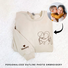 Load image into Gallery viewer, Personalized Outline Photo Embroidered Hoodie Sweatshirt T-Shirt
