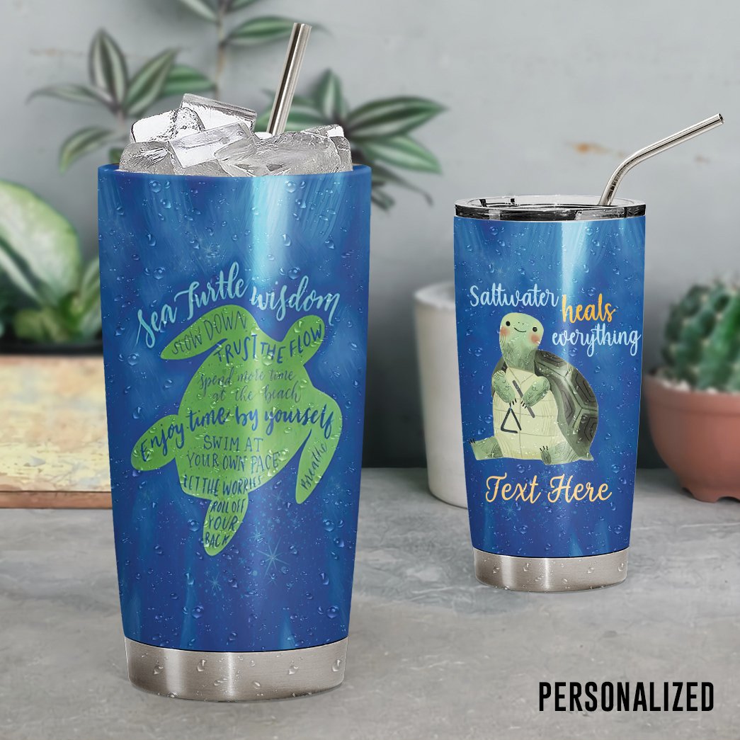 Sea Turtle Personalized Tumbler Wisdom