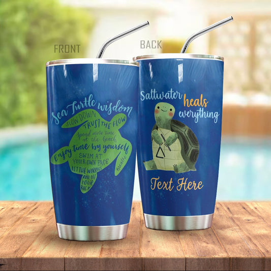 Sea Turtle Personalized Tumbler Wisdom