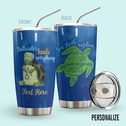 Sea Turtle Personalized Tumbler Wisdom