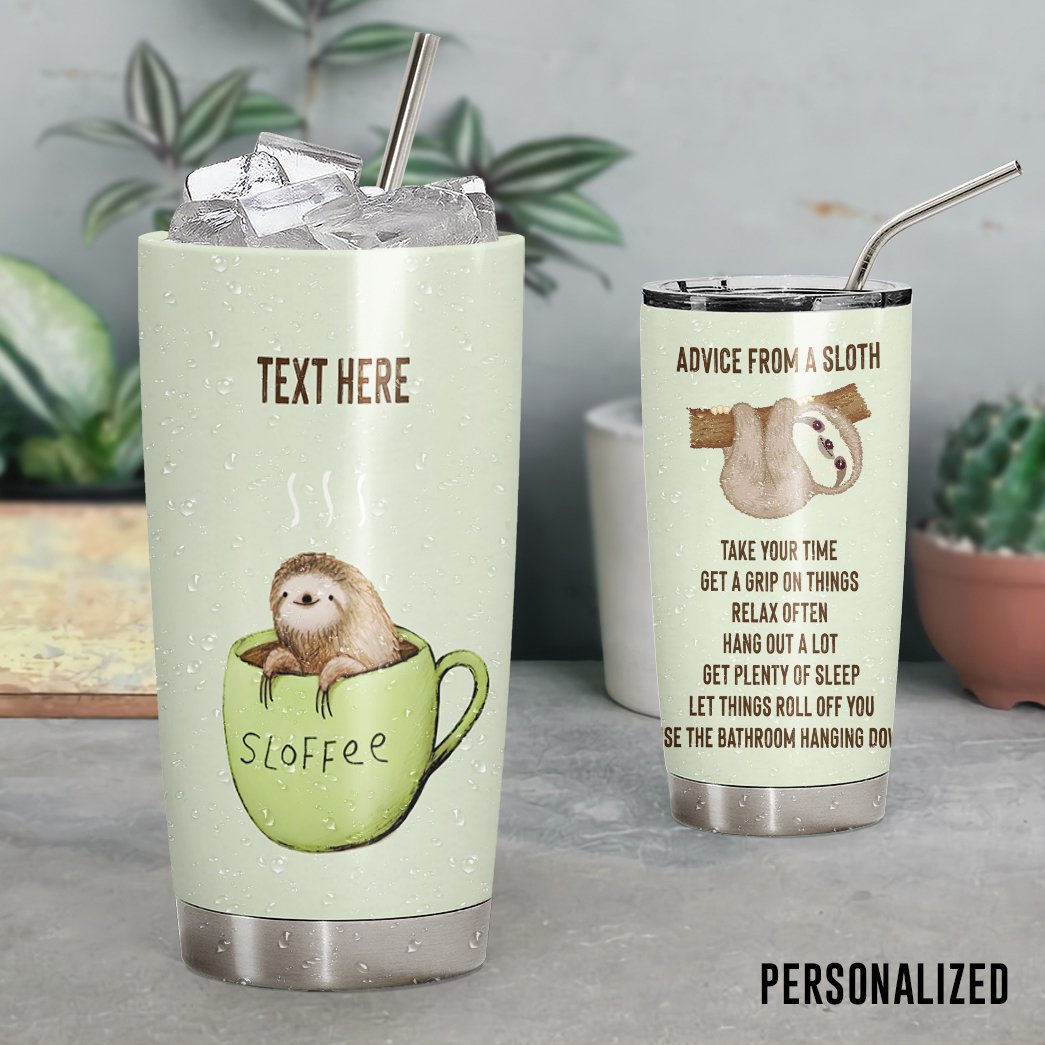 Sloth Personalized Tumbler Sloffee