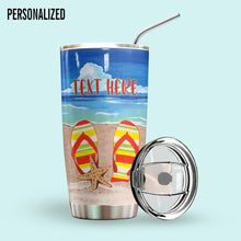 Load image into Gallery viewer, Flip Flop Kinda Girl Personalized Tumbler
